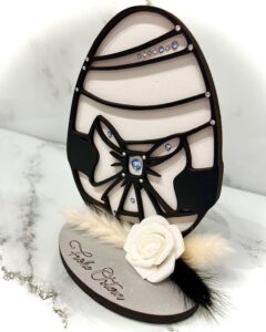 Deko Geschenk mit Kristallen Ostern