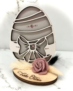 Deko Geschenk mit Kristallen Ostern